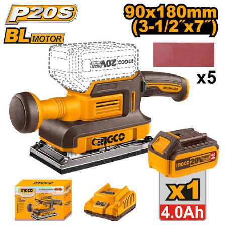 Ponceuse Vibrante Brushless INGCO 20V CFSLI20311