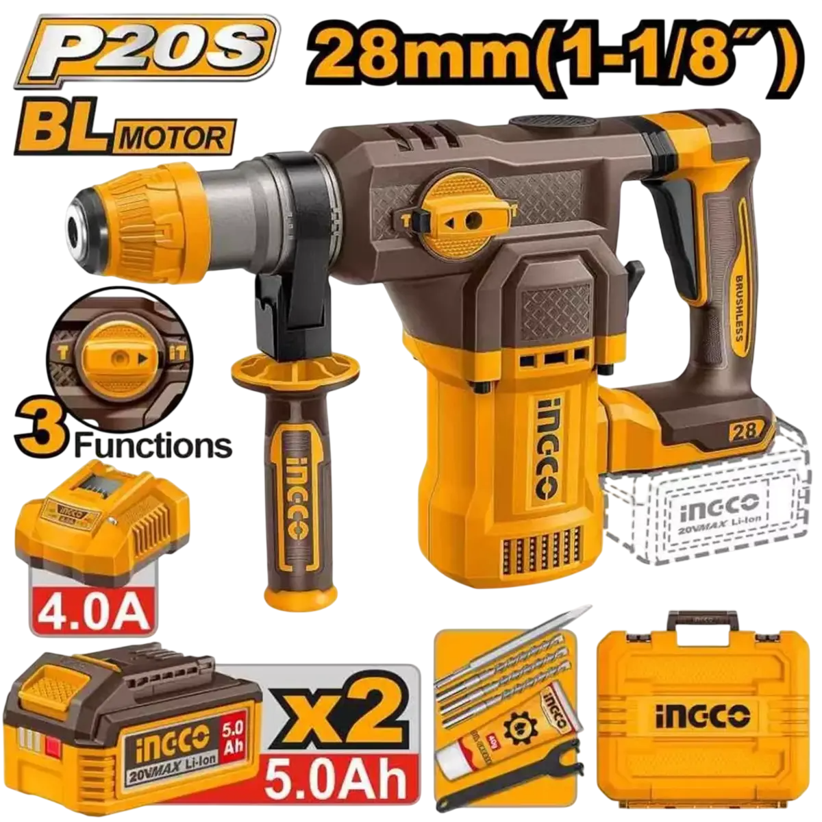 Marteau perforateur sans fil 28mm CRHLI202862