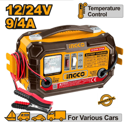 Chargeur Batterie INGCO 12V/24V 9A/4A ING-CB1601