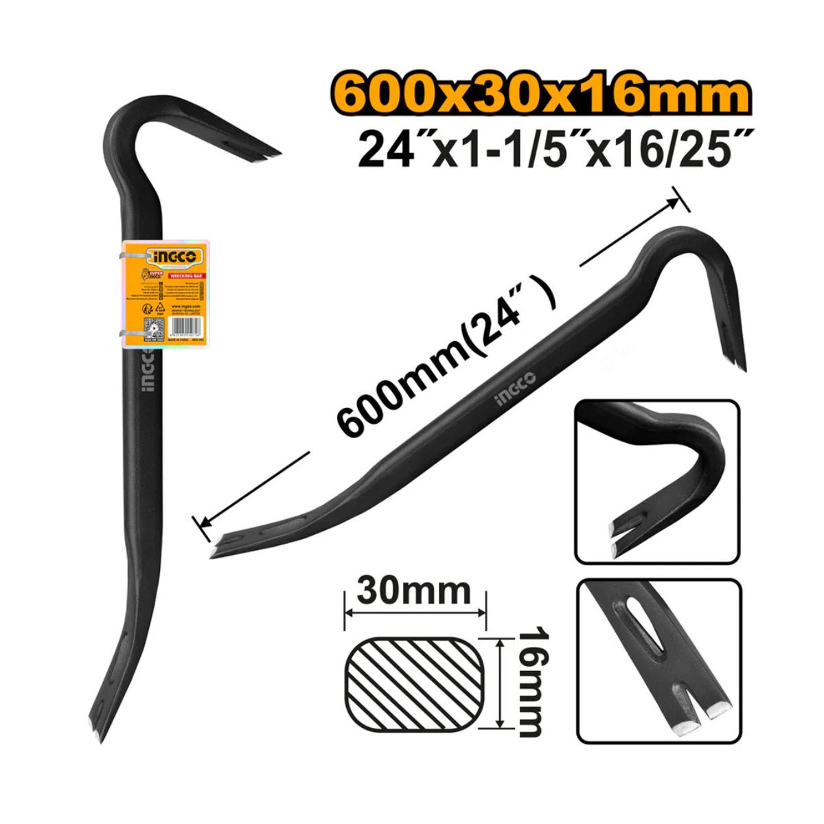 Arrache - clous INGCO HWBA01242 - Pied de biche - INGCO TUNISIE ® | Site officiel