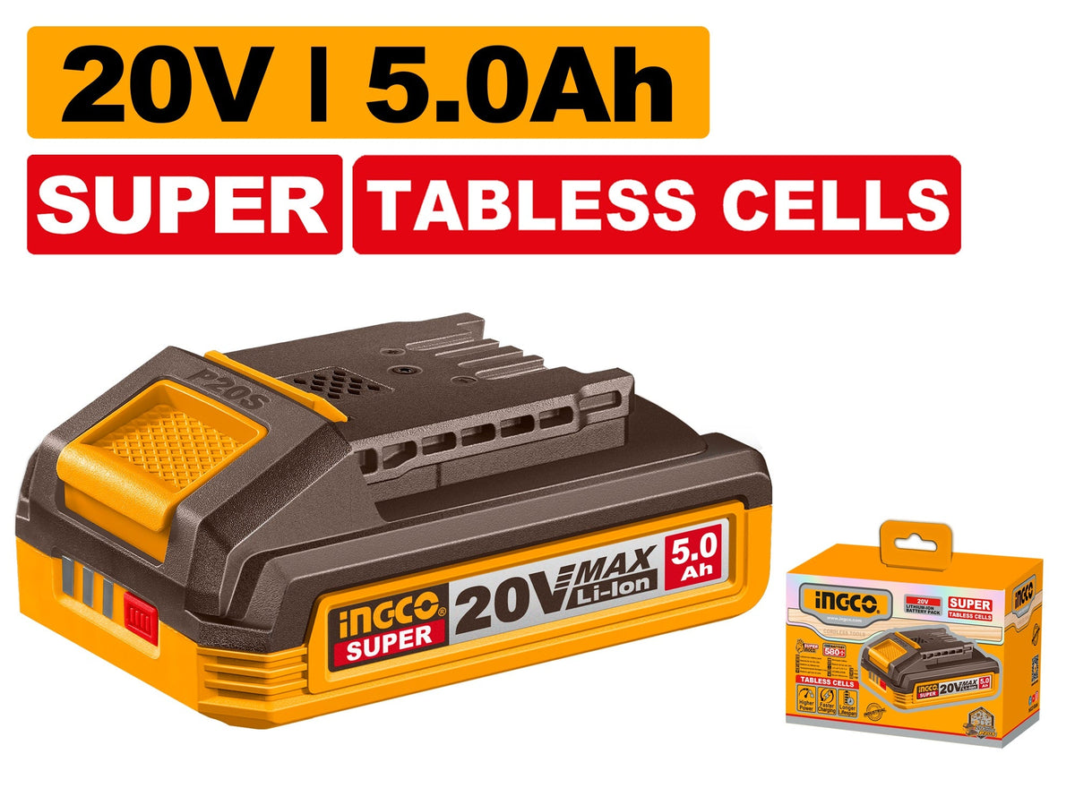 Batterie lithium-ion INGCO FBLI2125 – 20 V, 5,0 Ah - INGCO SME TUNISIE
