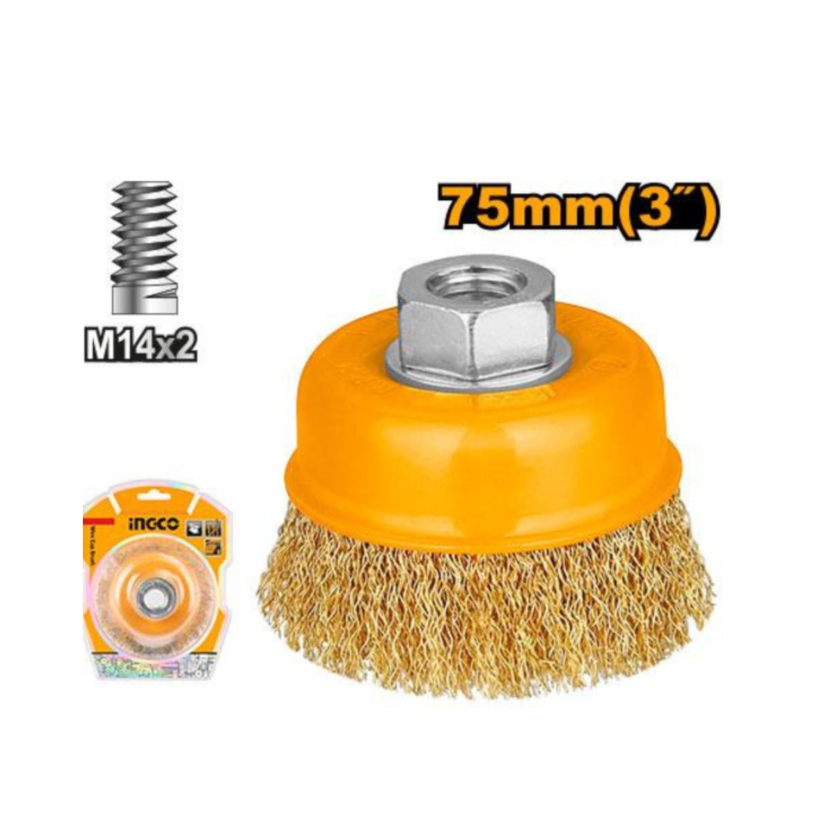 Brosse Métallique 75 Mm Ingco Pour Bricolage Élimine Rouille WB10751 - INGCO TUNISIE ® | Site officiel