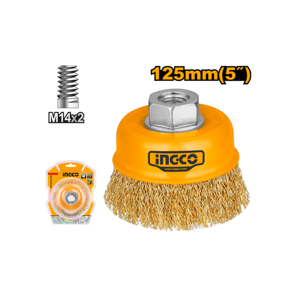 BROSSE MÉTALLIQUE ROTATIVE 125MM (5") WB11251 - INGCO TUNISIE ® | Site officiel