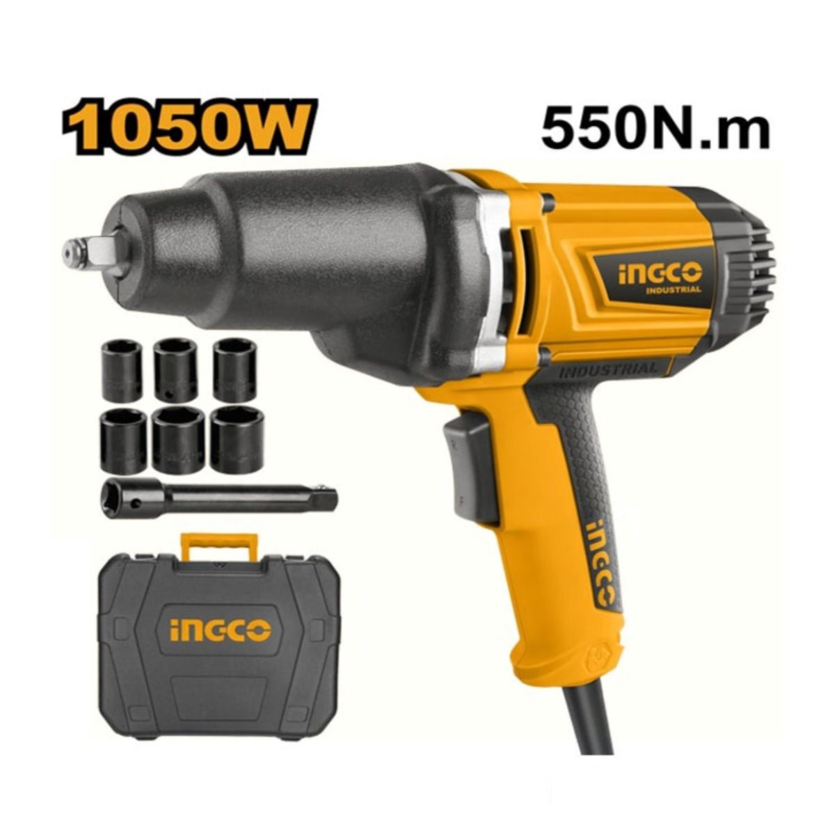Clé à chocs électrique INGCO 1050 W 550 N·m – IW10508 | Puissance filaire pour serrage intensif - INGCO TUNISIE ® | Site officiel