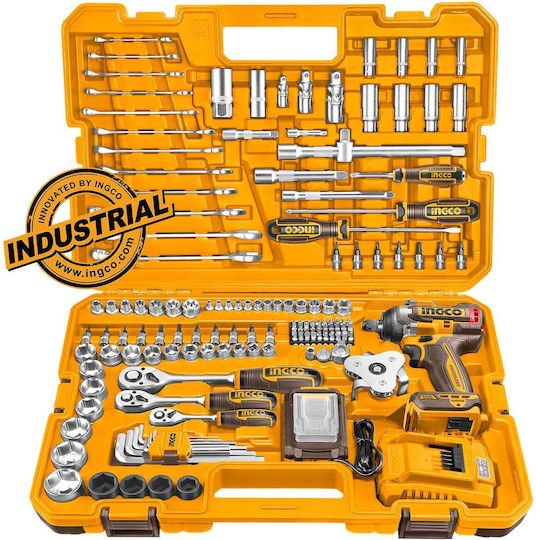 Clé à chocs INGCO 20 V 500 Nm + Kit d’outils 152 pièces – HKTHP31521 | Puissance professionnelle et équipement comple - INGCO TUNISIE ® | Site officiel