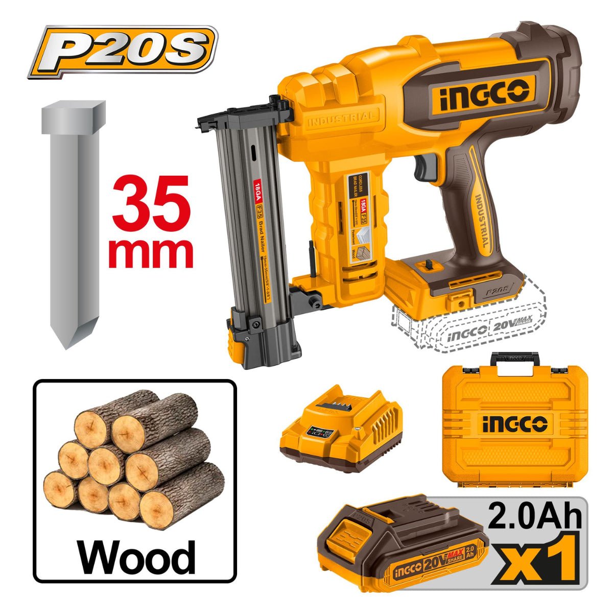 Cloueur à clous sans fil INGCO – CBNLI2008 | Rapidité, puissance et mobilité - INGCO TUNISIE ® | Site officiel