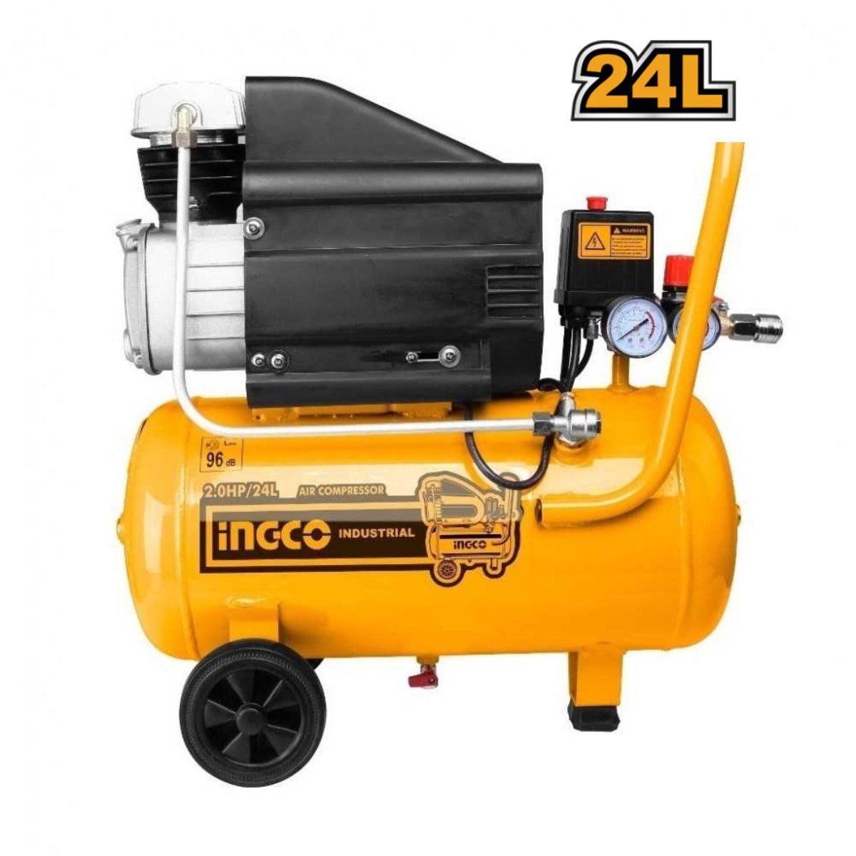 Compresseur d’air 24 L INGCO – AC202481E | Puissance compacte pour vos outils pneumatiques - INGCO TUNISIE ® | Site officiel