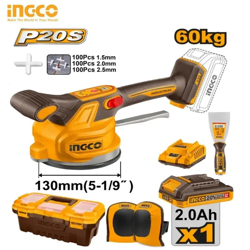 MACHINE VIBRANTE POUR CARRELAGE SANS FIL INGCO CTVLI20018