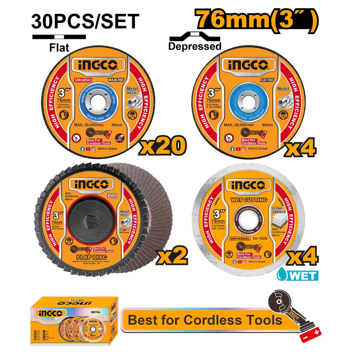 Disques Coupe Meulage 76 Mm 1,2 10 Mm ING Bricoleurs Précis - INGCO TUNISIE ® | Site officiel