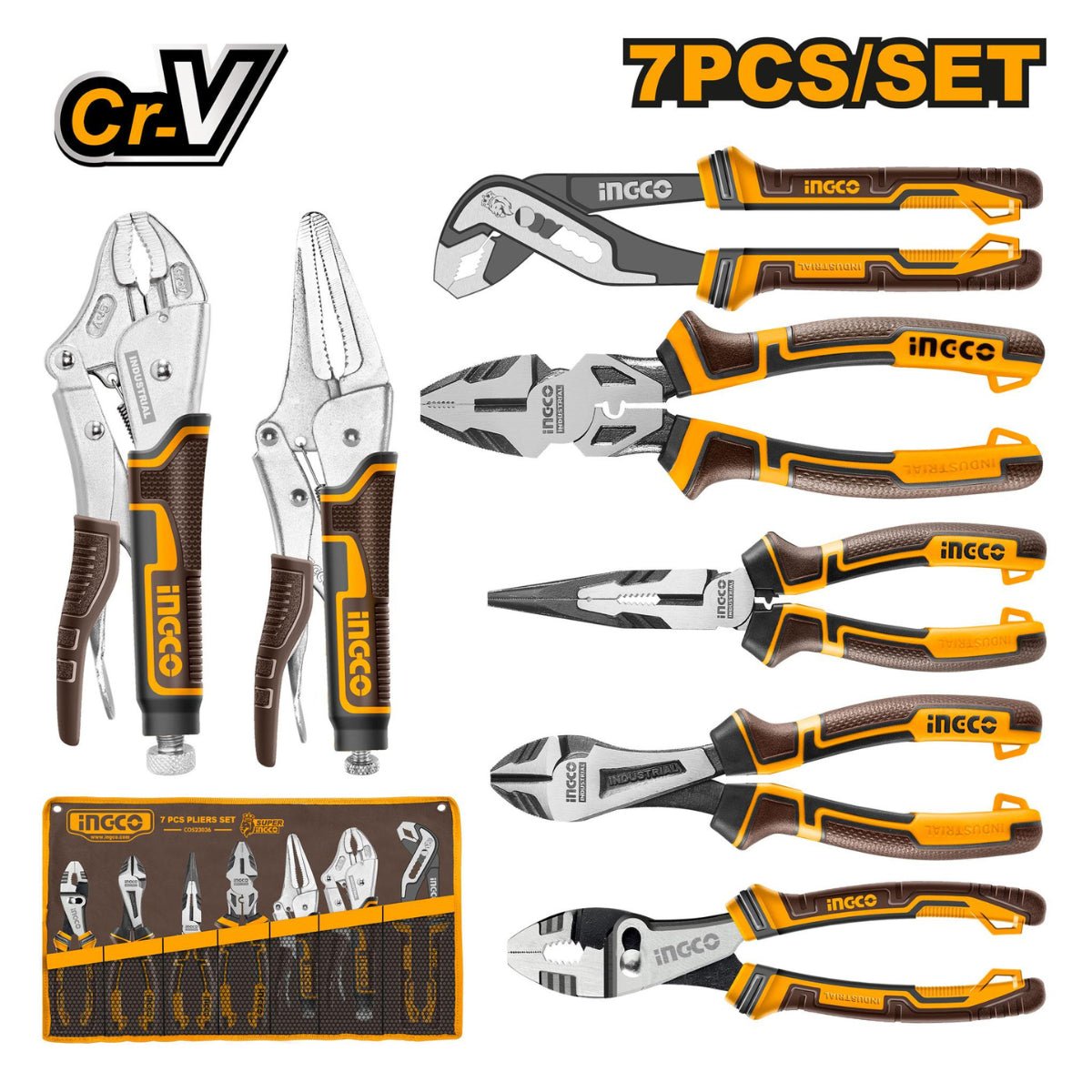 Ensemble de 7 pinces INGCO COS23036 - INGCO TUNISIE ® | Site officiel