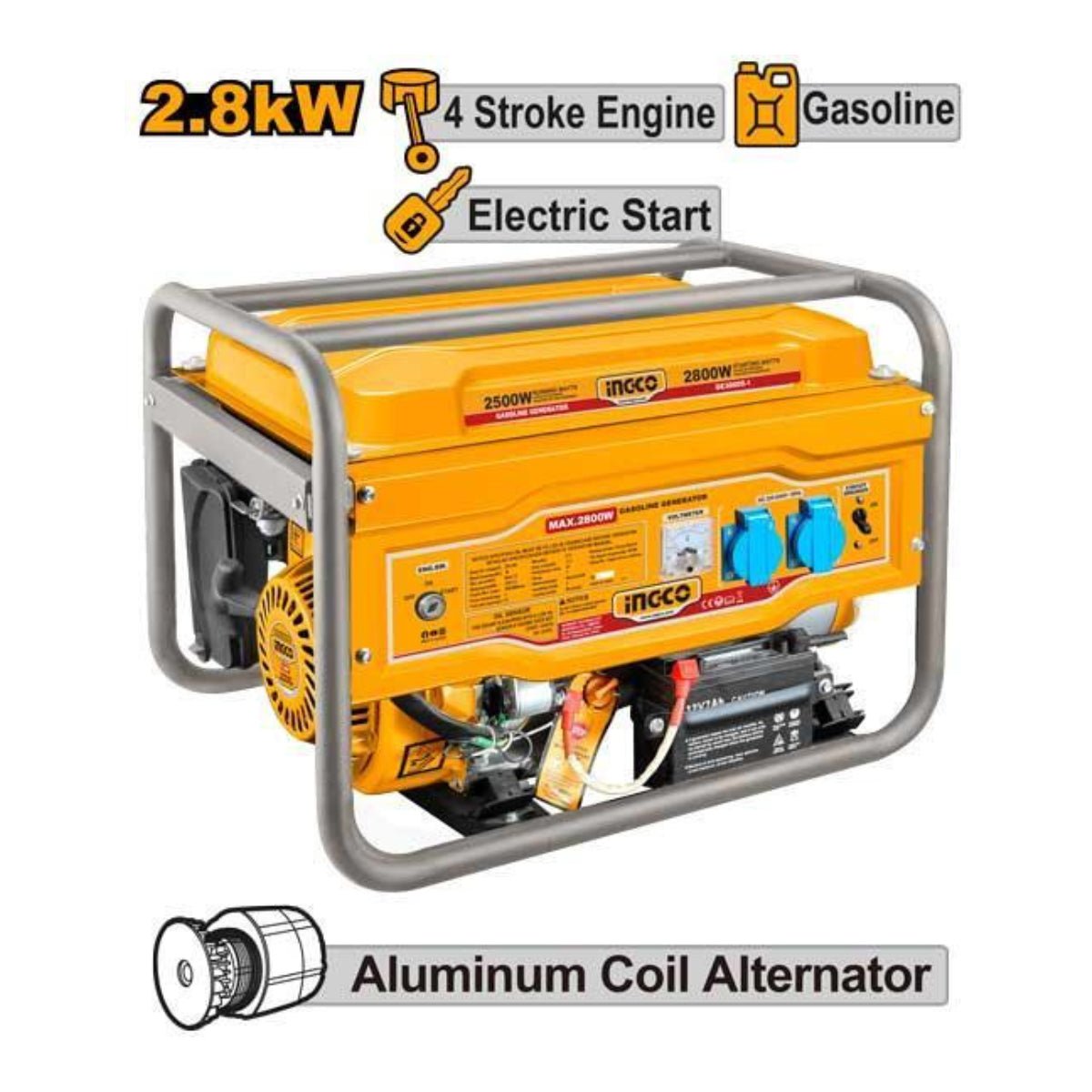 Groupe Électrogène 2800W INGCO GE30005 Fiable Domestique - INGCO TUNISIE ® | Site officiel