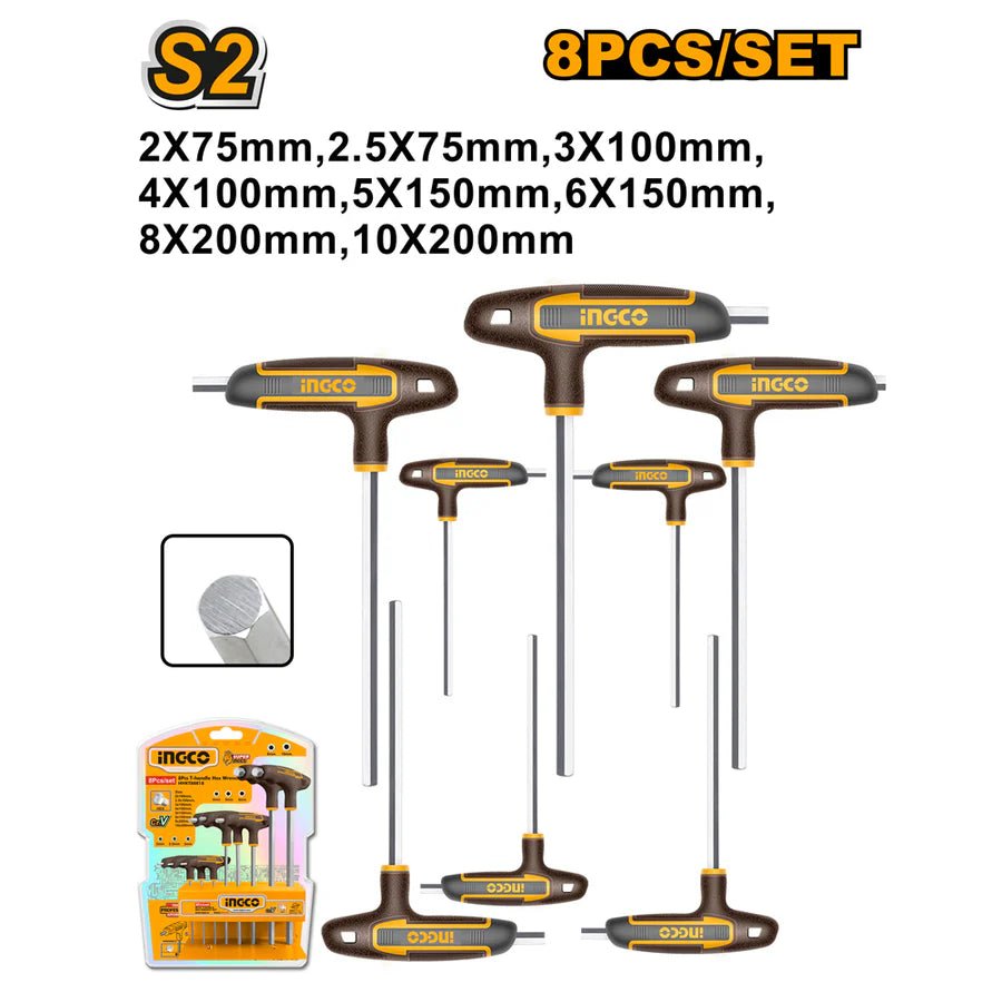 Ingco Jeu Clés Hexagonales T 8 Pièces Précision Pour Pros HHKT80818 - INGCO TUNISIE ® | Site officiel