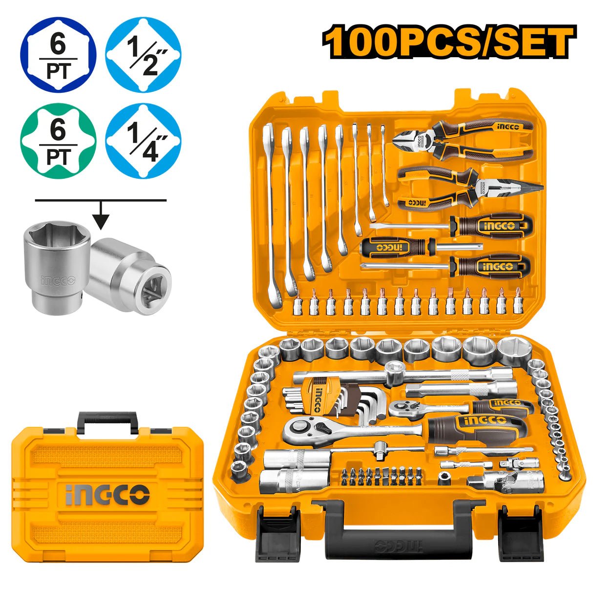 Ingco Lot Outils 100 Pièces Coffret Pour Bricoleurs Tunisie HKTHP21001 - INGCO TUNISIE ® | Site officiel