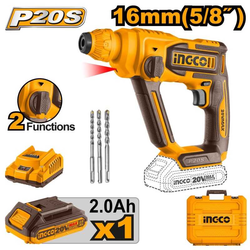 Ingco Marteau Perforateur Sans Fil 20V Puissant Pour Brico - INGCO TUNISIE ® | Site officiel