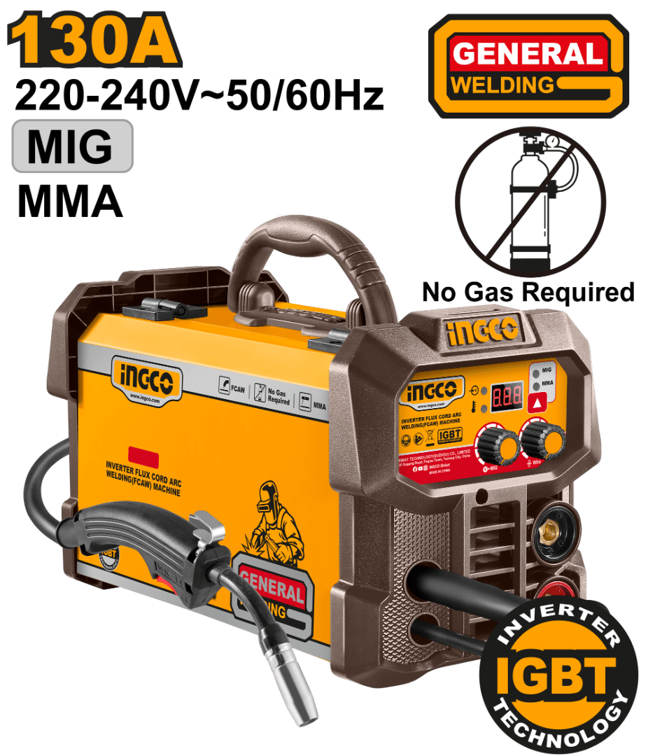 Ingco Poste Soudure 2 En 1 MMA MIG 130A Pros Bricoleurs - INGCO TUNISIE ® | Site officiel