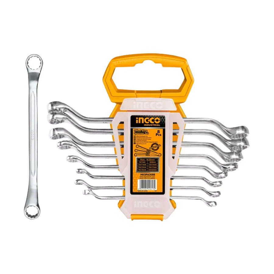 Jeu de 8 clés polygonales coudées industrielles HKSPA3088 ING - HT - INGCO TUNISIE ® | Site officiel