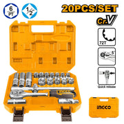 Jeu De Douilles 1/2 Pouce Ingco HKTS12201 Pour Pros Fiable
