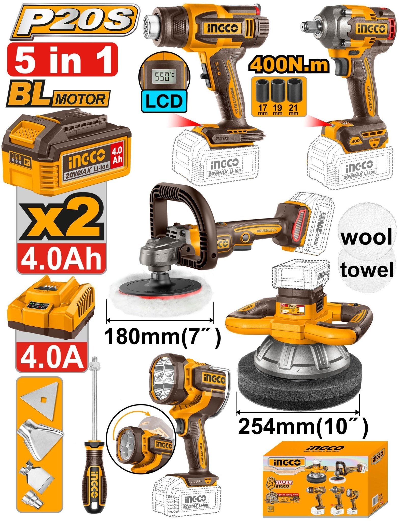 Kit combiné sans fil INGCO – COSLI250592 | Performance - INGCO TUNISIE ® | Site officiel