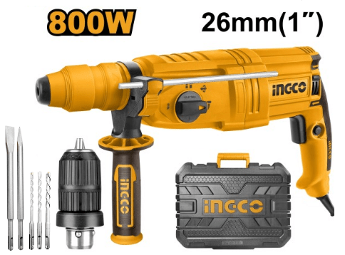 Marteau Perforateur Rotatif INGCO 800W Pour Bricoleurs RGH9028 - 2 - INGCO TUNISIE ® | Site officiel