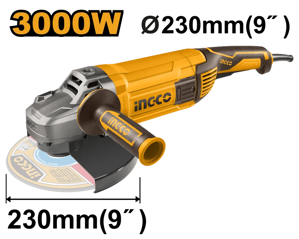 Meule À Disque 230mm 3000W INGCO AG30008 Professionnels - INGCO TUNISIE ® | Site officiel