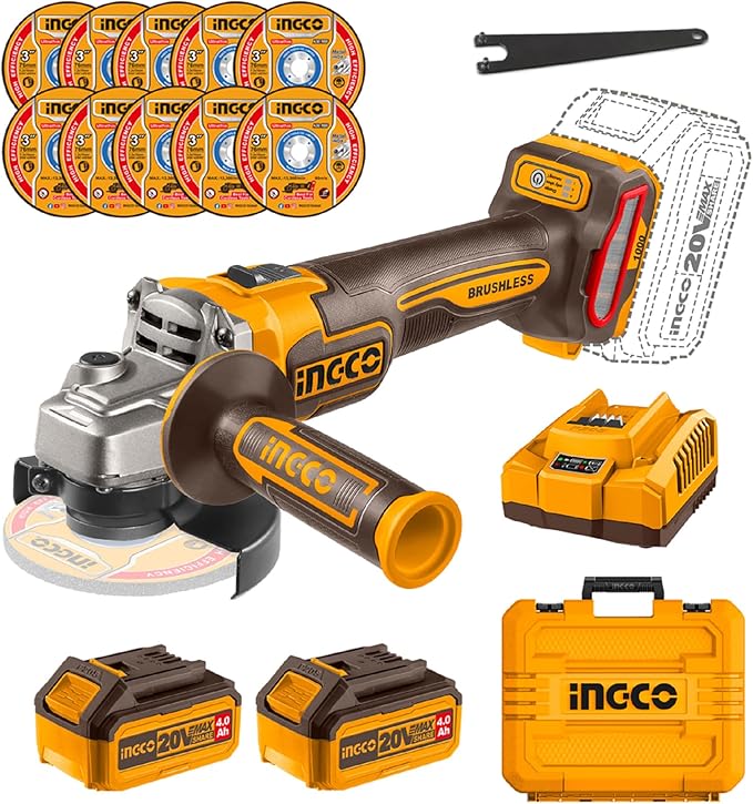 Meuleuse Sans Fil INGCO 20V 1000W 115mm Pour Bricoleurs CAGLI271532 - INGCO TUNISIE ® | Site officiel