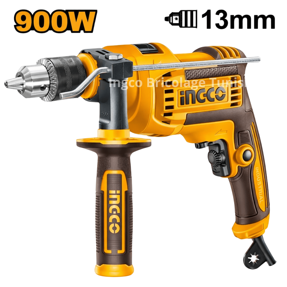Perceuse à Percussion INGCO 900W 13 mm ID9008 - INGCO SME TUNISIE