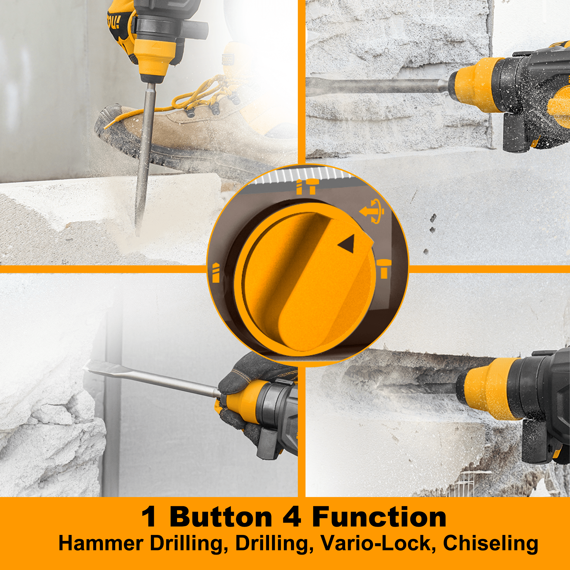 Perforateur Burineur Sans Fil INGCO 20V Brushless Pour Pros - INGCO TUNISIE ® | Site officiel
