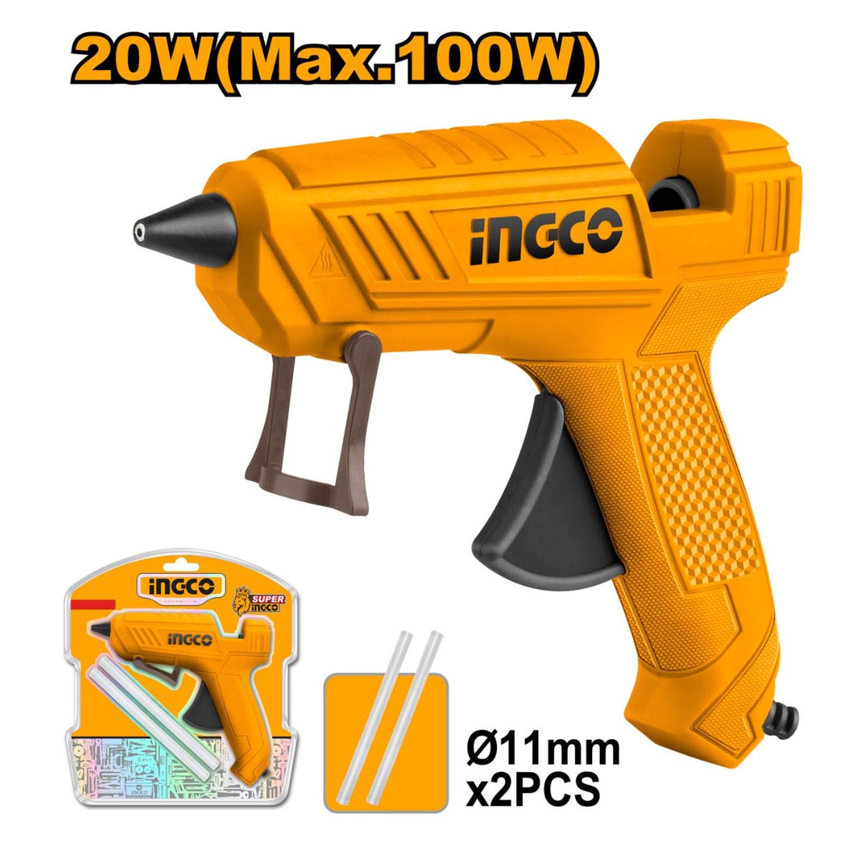 PISTOLET A COLLE 100W INGCO GG148 - INGCO TUNISIE ® | Site officiel