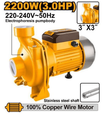 Pompe à eau 3 HP – 2200 W INGCO MHF22001 | Puissance et débit élevé pour usages exigeants - INGCO TUNISIE ® | Site officiel