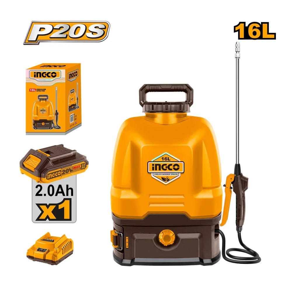 Pulvérisateur à batterie INGCO CSPLI20162 – 20V, 16 L - INGCO Tunisie