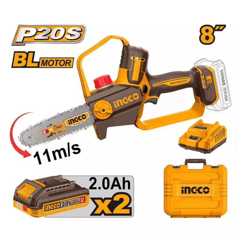 Scie a chaine 20V 8" INGCO CGSLI20882 - INGCO SME TUNISIE
