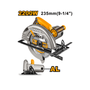 Scie circulaire 2200 W INGCO – CS2358 | Coupe puissante et précision professionnelle
