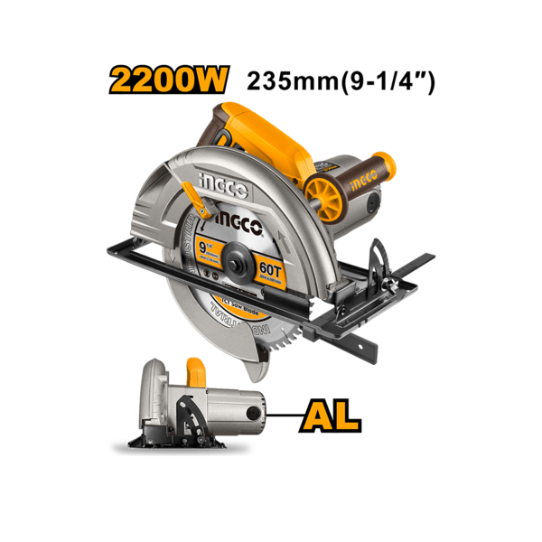 Scie circulaire 2200 W INGCO – CS2358 | Coupe puissante et précision professionnelle - INGCO TUNISIE ® | Site officiel