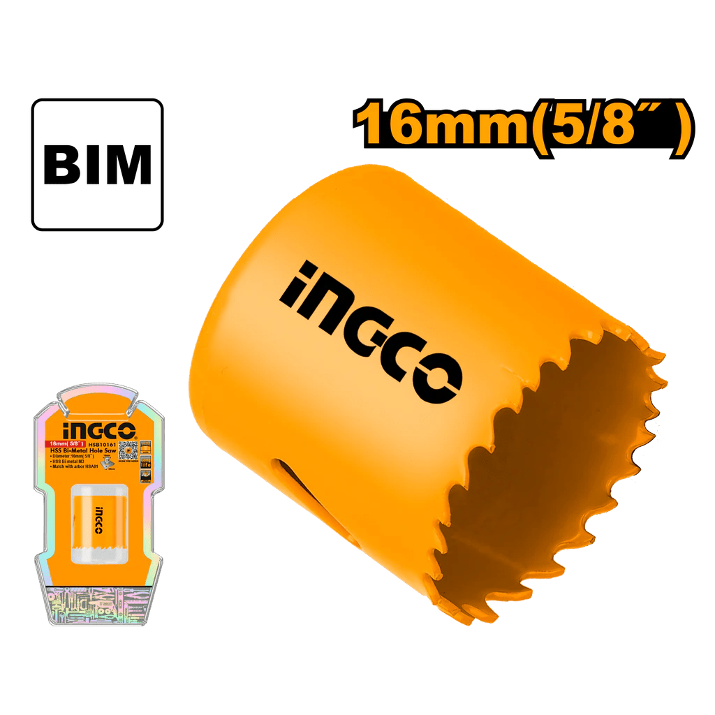 Scie cloche bimétal HSS INGCO 16 mm (5/8") – HSB10161 - INGCO SME TUNISIE