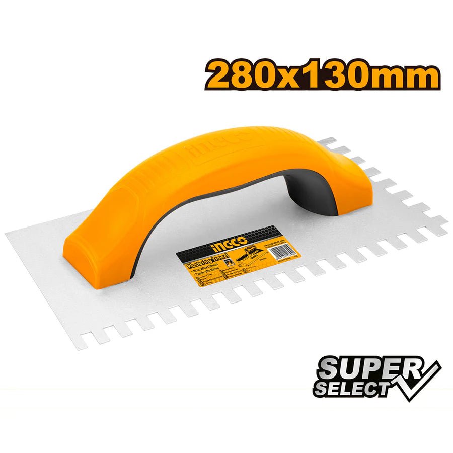 Truelle Plâtre Ingco 230x100 Dentée Pour Artisans Pro - INGCO TUNISIE ® | Site officiel