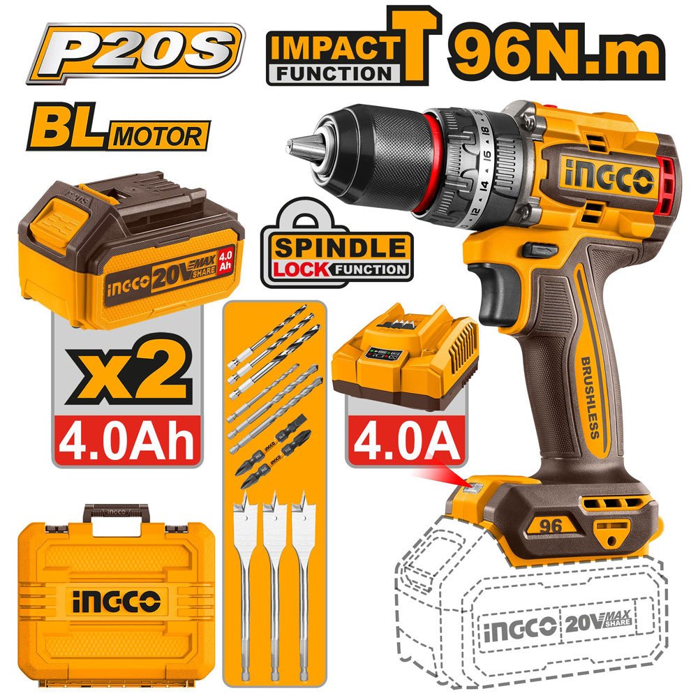 VISSEUSE INGCO 96 N.M BRUSHLESS CIDLI20968 - INGCO TUNISIE ® | Site officiel